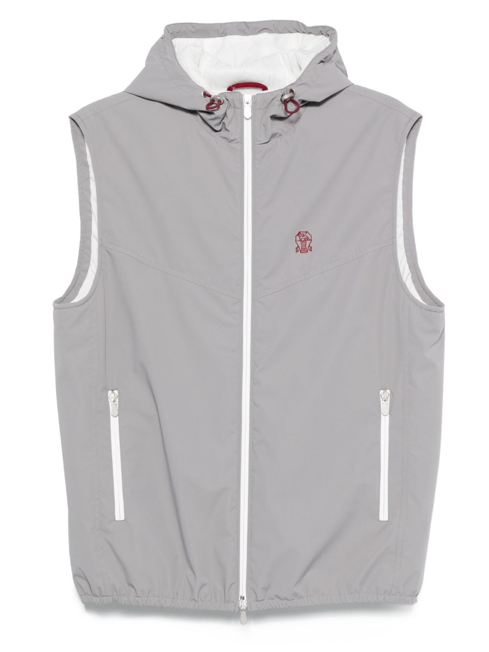 Brunello Cucinelli Hooded zip-front vest